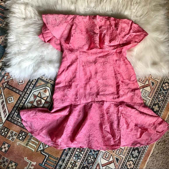 Keepsake Radar Floral Ruffle Strapless Dress - M - Picture 5 of 7